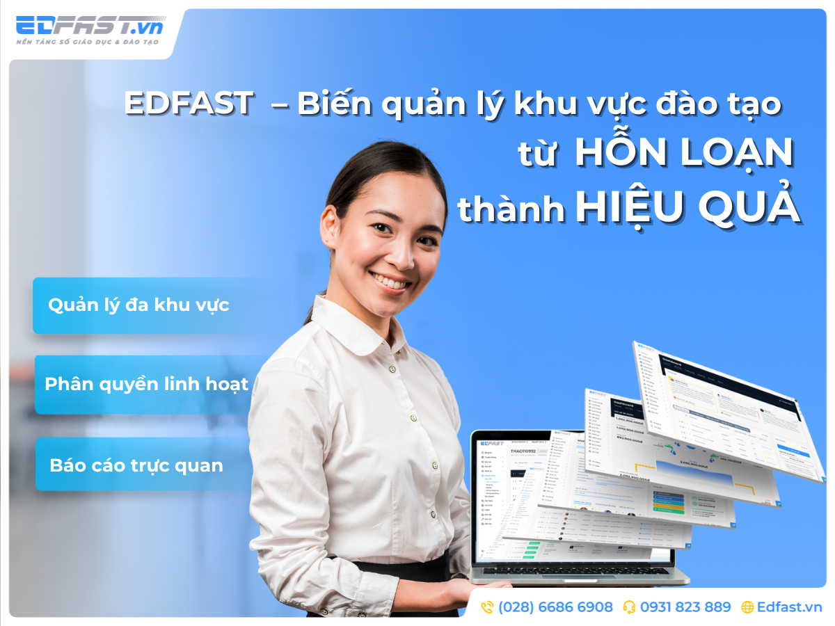 MANAGEMENT EDFAST – GIẢI PHÁP TOÀN DIỆN GIÚP TRUNG TÂM GIÁO DỤC QUẢN LÝ HIỆU QUẢ VÀ PHÁT TRIỂN BỀN VỮNG