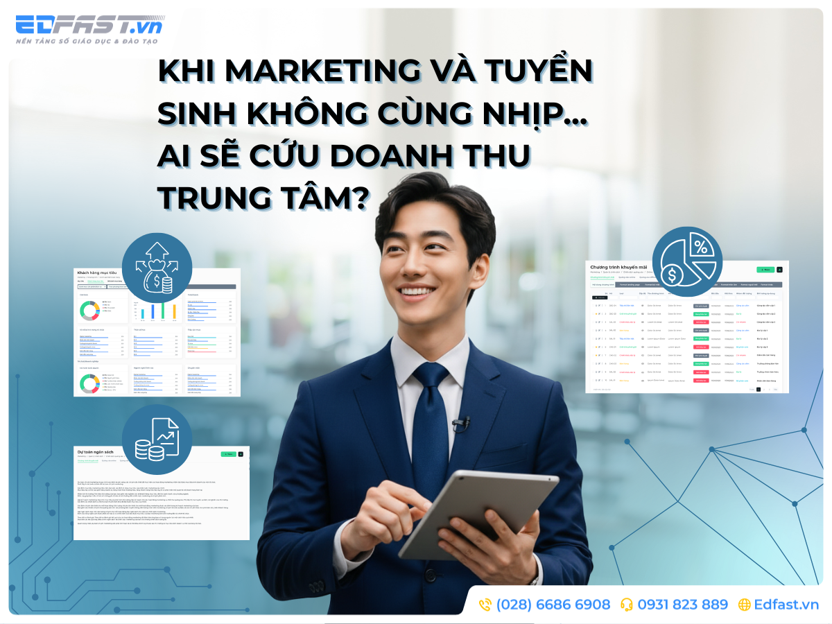 KHI MARKETING VÀ TUYỂN SINH KHÔNG CÙNG NHỊP... AI SẼ CỨU DOANH THU TRUNG TÂM?