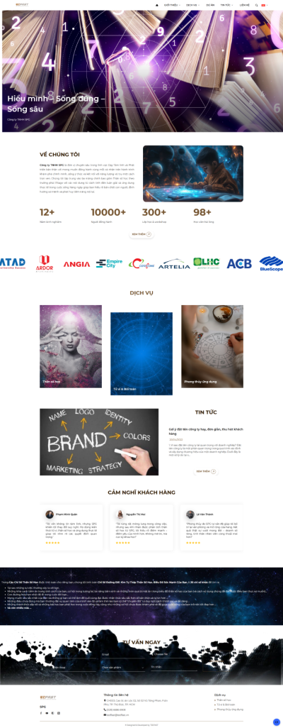 Website cho công ty Dạy Tâm linh & Phát triển bản thân EDF-SPG